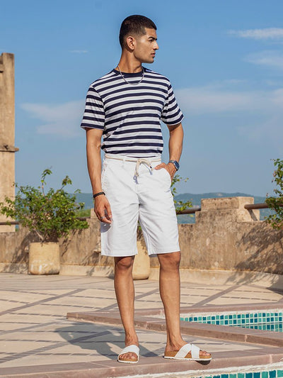 Harbour White Nautical Deck Shorts