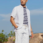 Harbour White Nautical Deck Shorts