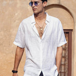 Se Relaxer White European Linen Shirt