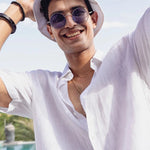 Se Relaxer White European Linen Shirt
