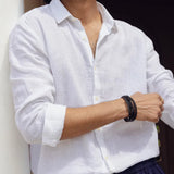100% Linen white Shirt with full sleeve - Se Relaxer 