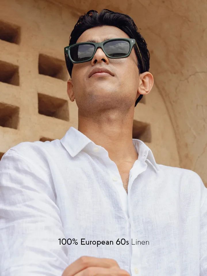 100% Linen white Shirt with full sleeve - Se Relaxer 