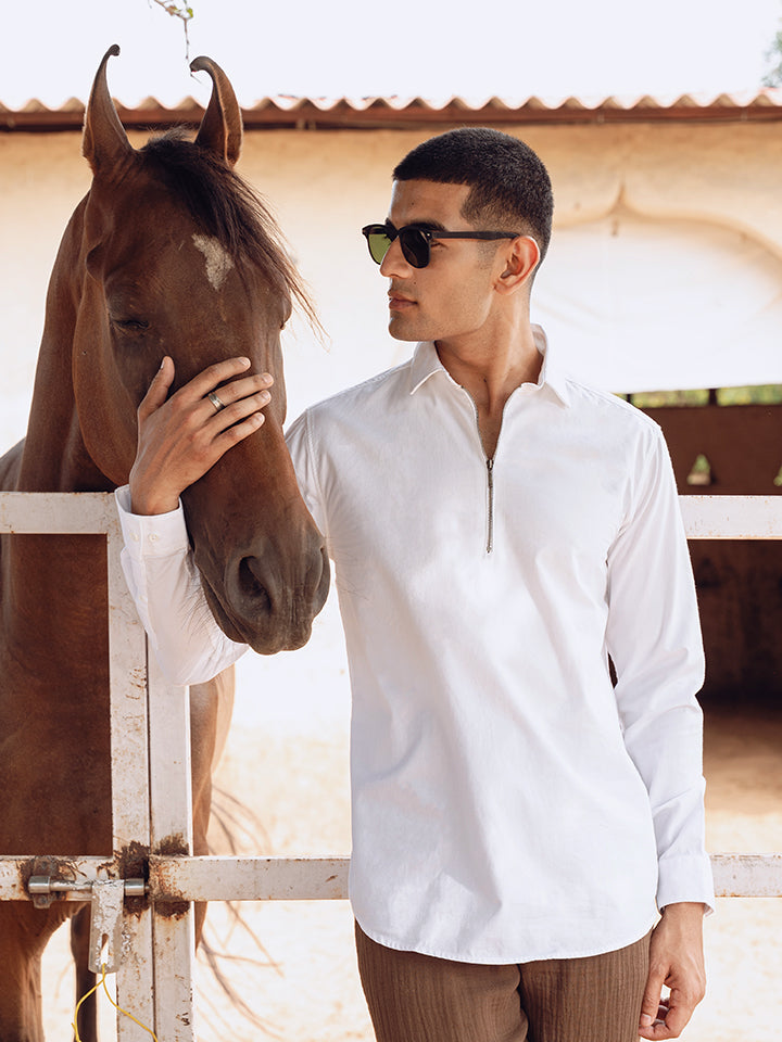 Pop Over Zipper Shirt - Zip Log