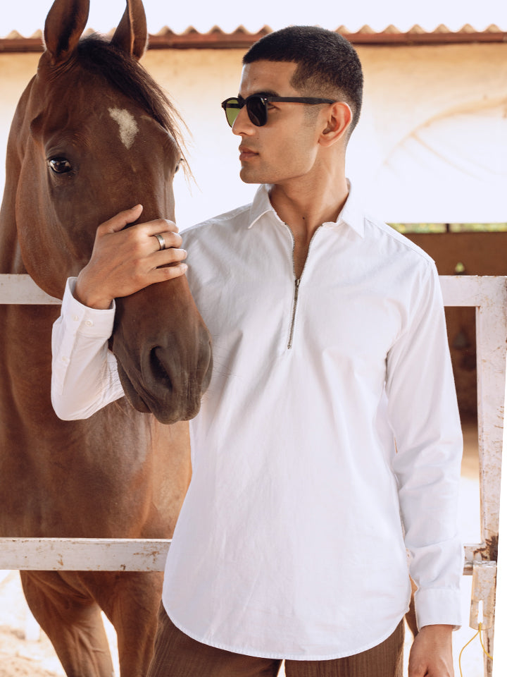 Pop Over Zipper Shirt - Zip Log