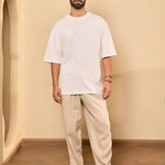 Relaxed Fit Crew Neck Stretch Cotton T-Shirt - Tropic