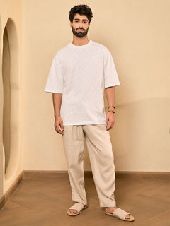 Relaxed Fit Crew Neck Stretch Cotton T-Shirt - Tropic