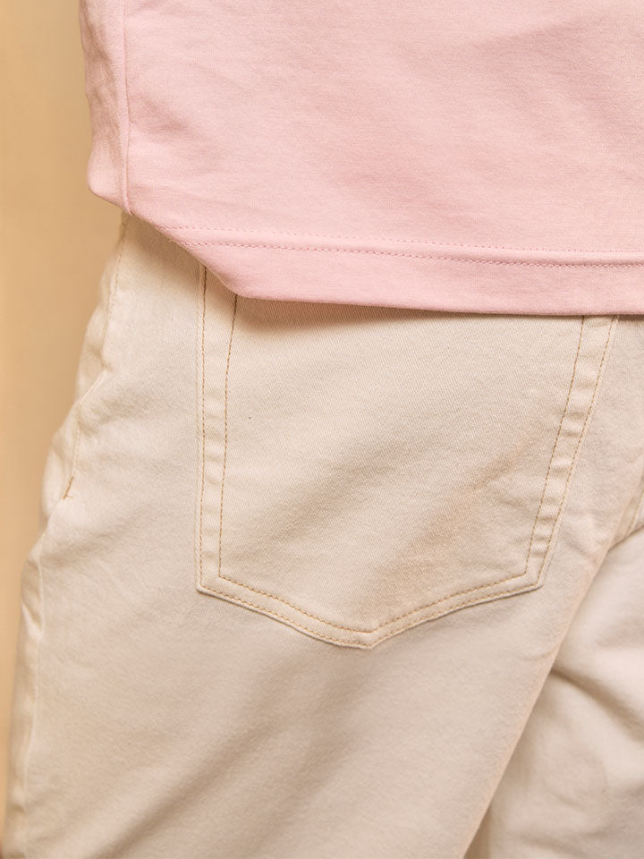 Stretch Cotton Twill white Denim - Surge