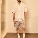 Chevron-patterned Cotton Shirt - Chevron