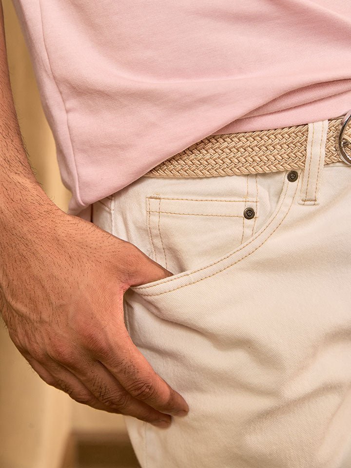 Stretch Cotton Twill white Denim - Surge