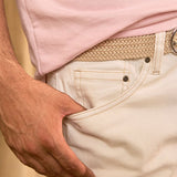 Stretch Cotton Twill white Denim - Surge