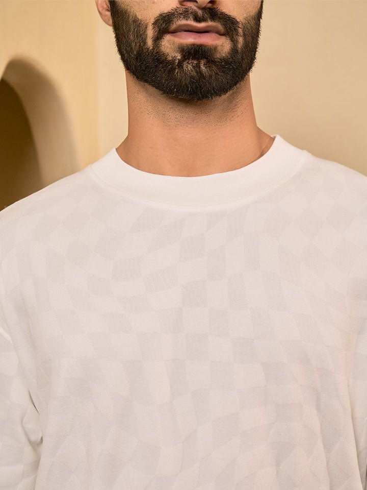 Relaxed Fit Crew Neck Stretch Cotton T-Shirt - Tropic