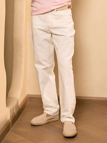 Stretch Cotton Twill white Denim - Surge