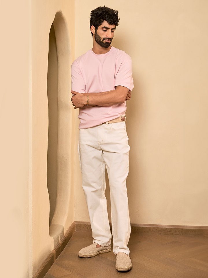 Stretch Cotton Twill white Denim - Surge