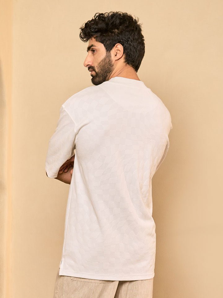 Relaxed Fit Crew Neck Stretch Cotton T-Shirt - Tropic