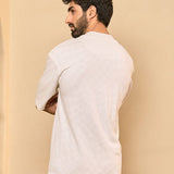 Relaxed Fit Crew Neck Stretch Cotton T-Shirt - Tropic