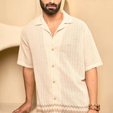 Chevron-patterned Cotton Shirt - Chevron