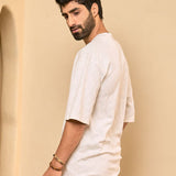 Relaxed Fit Crew Neck Stretch Cotton T-Shirt - Tropic