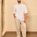 Relaxed Fit Crew Neck Stretch Cotton T-Shirt - Tropic