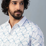 Interlace Printed Polo Tshirt