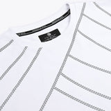 Oversized Printed White tshirt - black & white - Orbit