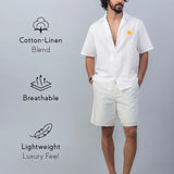 Lumere Embroidered Cotton Linen Shirt