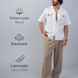 Shoreline Embroidered Cotton Linen Shirt