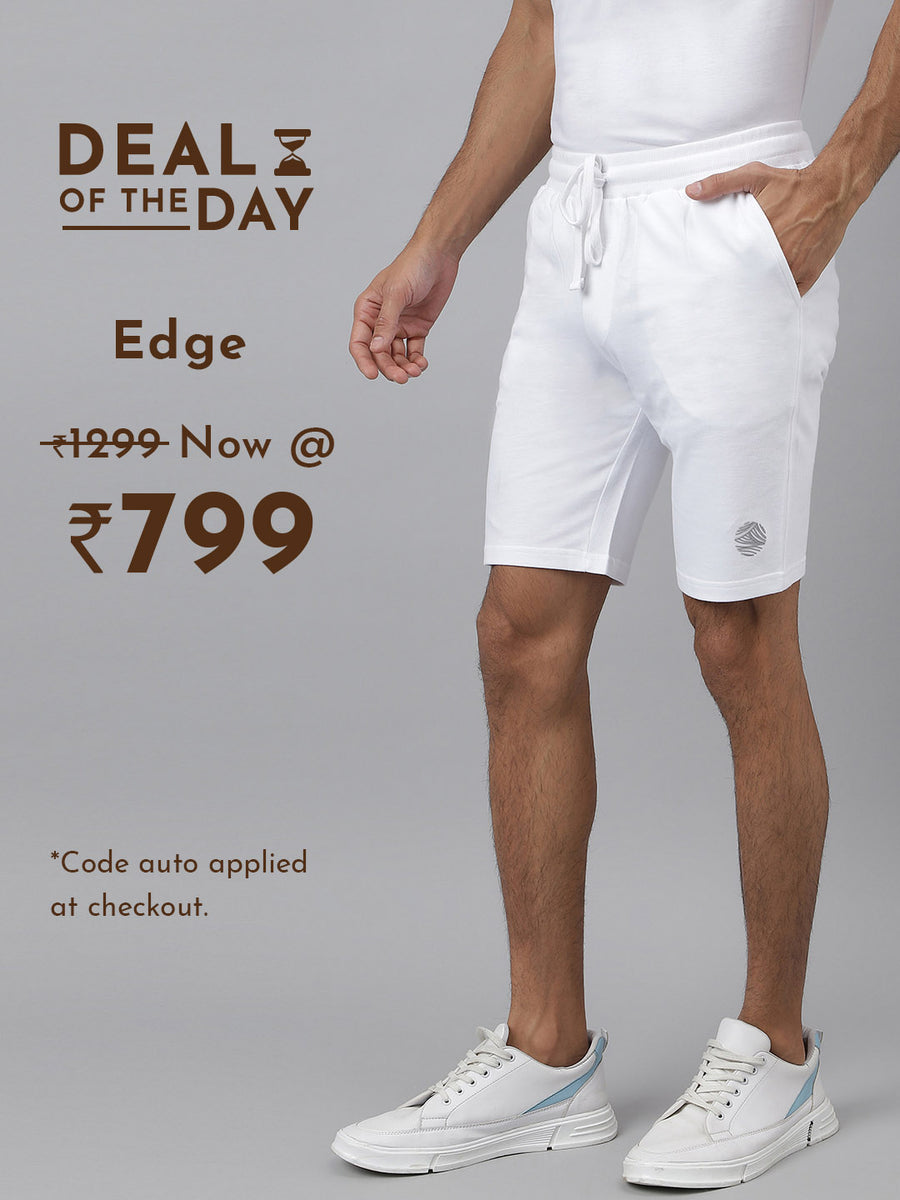 Essential 100% Cotton White Shorts - Edge