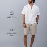Mykonos 100% Cotton Embroidered Shirt