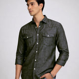 Carbon Tencel Black Shirt