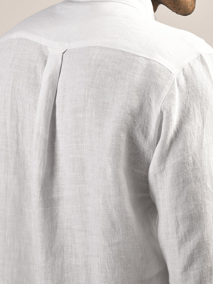 Hampstead European Linen White Shirt