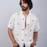 Sundrift Embroidered  Cotton Linen Shirt