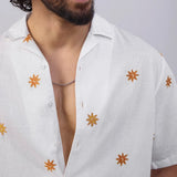 Sundrift Embroidered  Cotton Linen Shirt