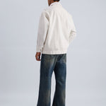 Pinnacle White Woven Cotton Corduroy Jacket
