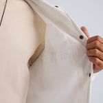 Pinnacle White Woven Cotton Corduroy Jacket