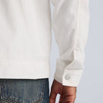 Pinnacle White Woven Cotton Corduroy Jacket