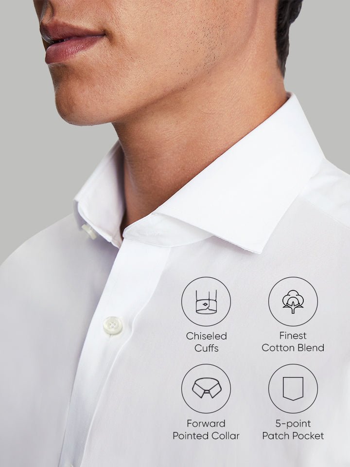 Classic Regular Fit White Shirt - Pristine