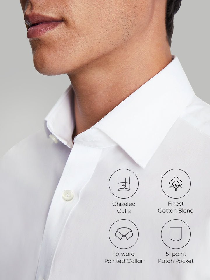 Classic Regular Fit White Shirt - Pristine