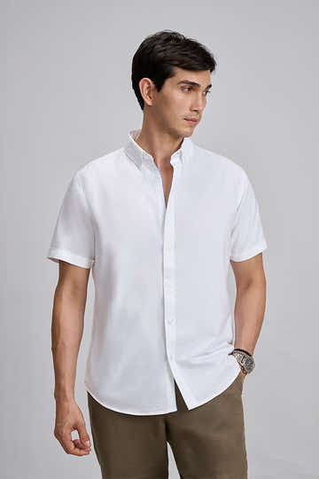 mens dress shirts half sleeve Short Sleeve Shirt Half Button Up Shirt Mens Medium Grey Solid Festive Half Sleeves Shirt Collar