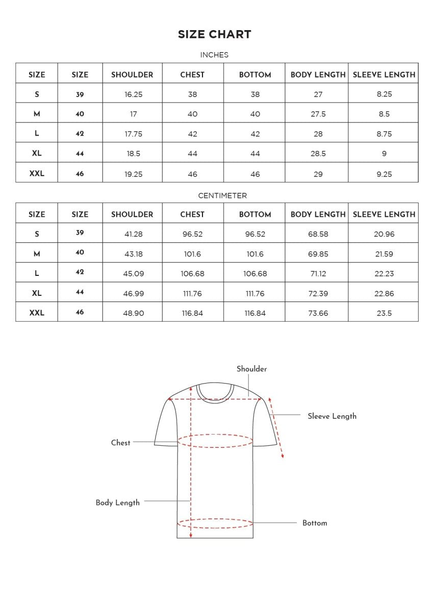 crew neck collar Black & White cotton Tshirt Fadeout 