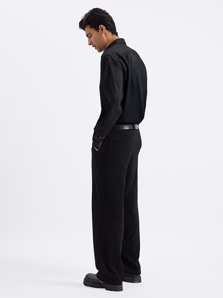 Giza Cotton Black Party Shirt - Rhythm