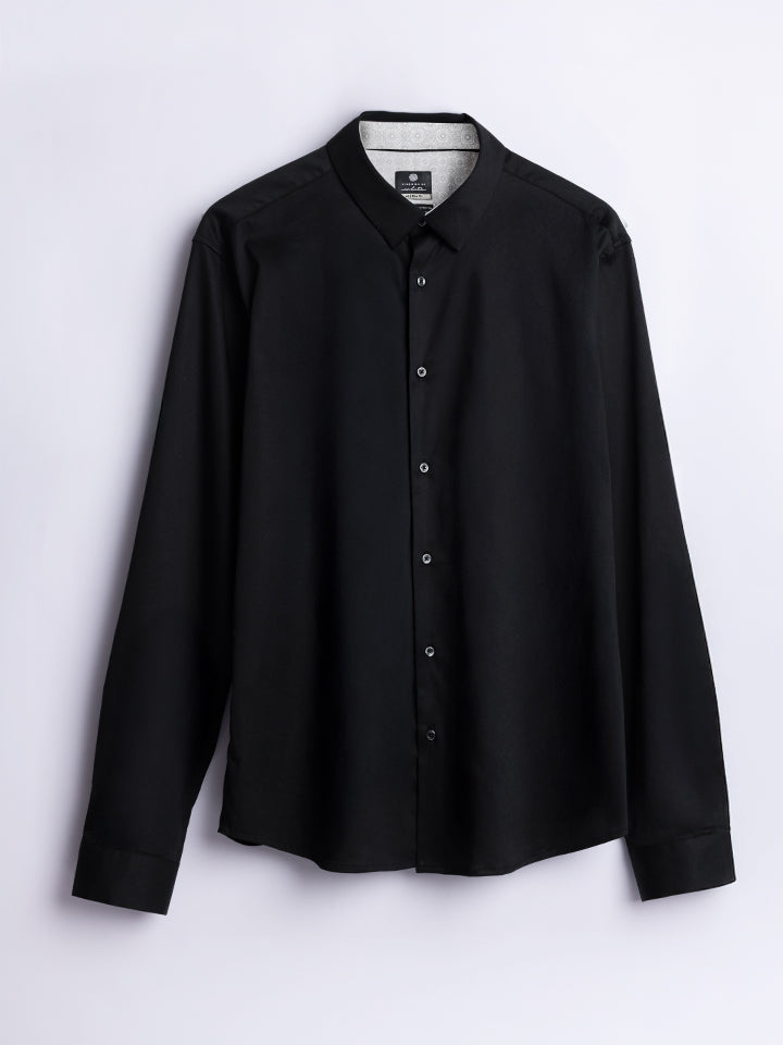 Giza Cotton Black Party Shirt - Rhythm
