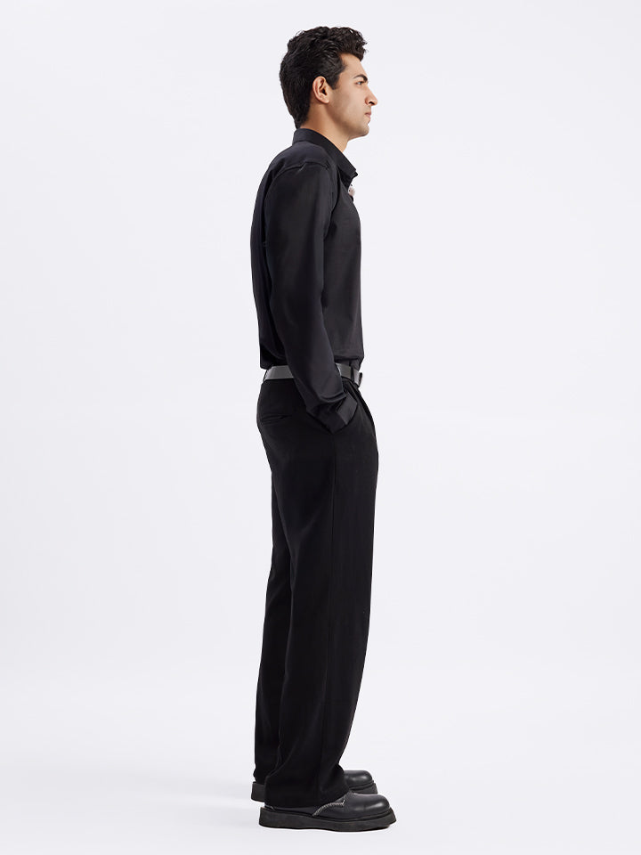 Giza Cotton Black Party Shirt - Rhythm
