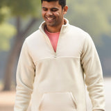 High Neck Zipper Sweatshirt - Sleigh