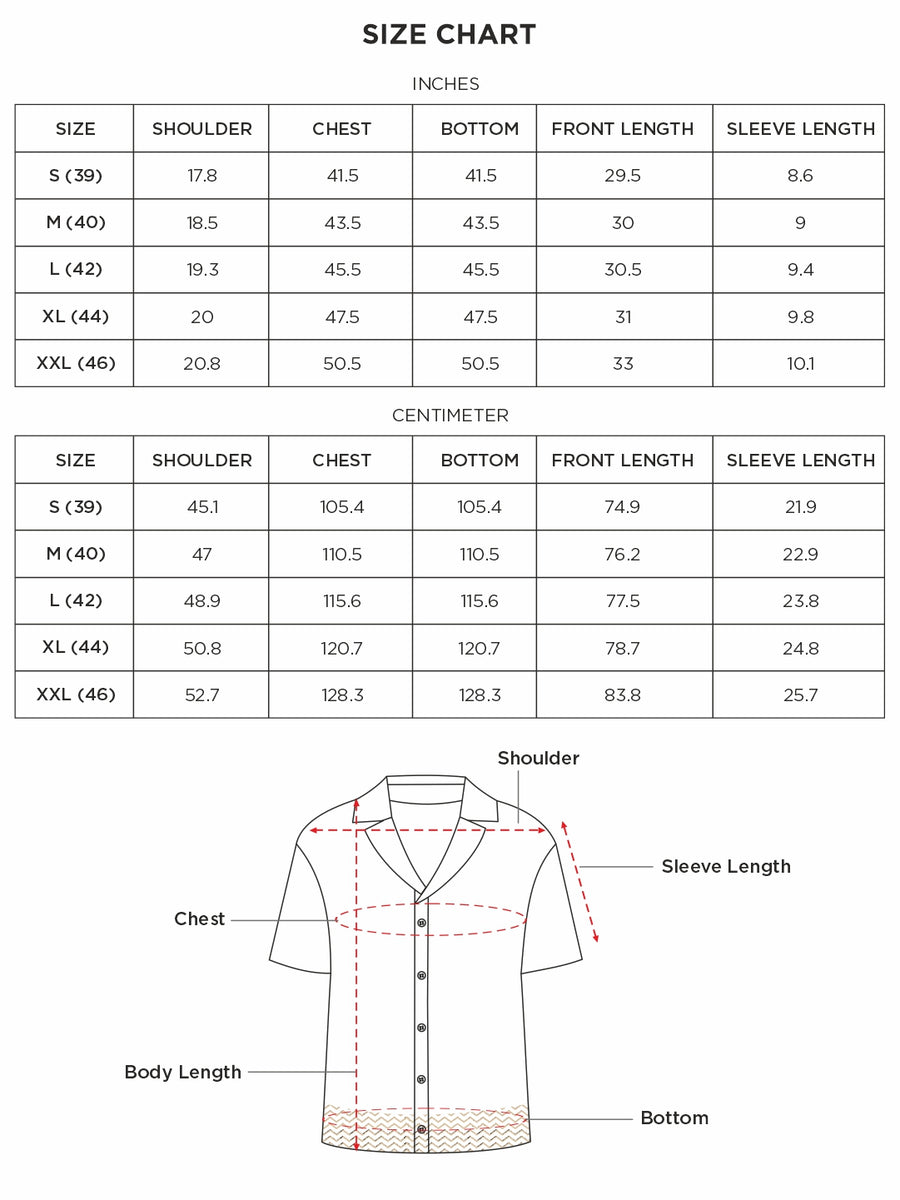Resort Collar Chevron Print Shirt - Serra