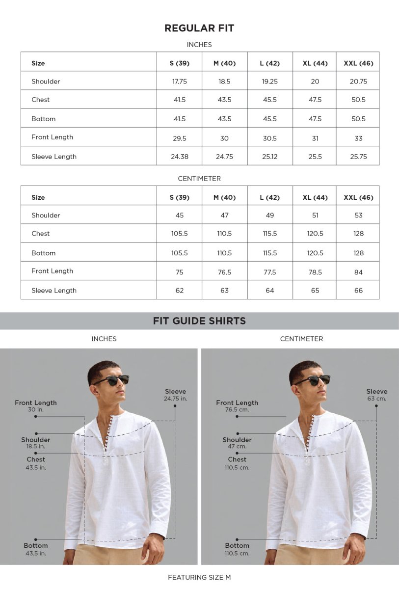 ARC White 100% Cotton Short Kurta