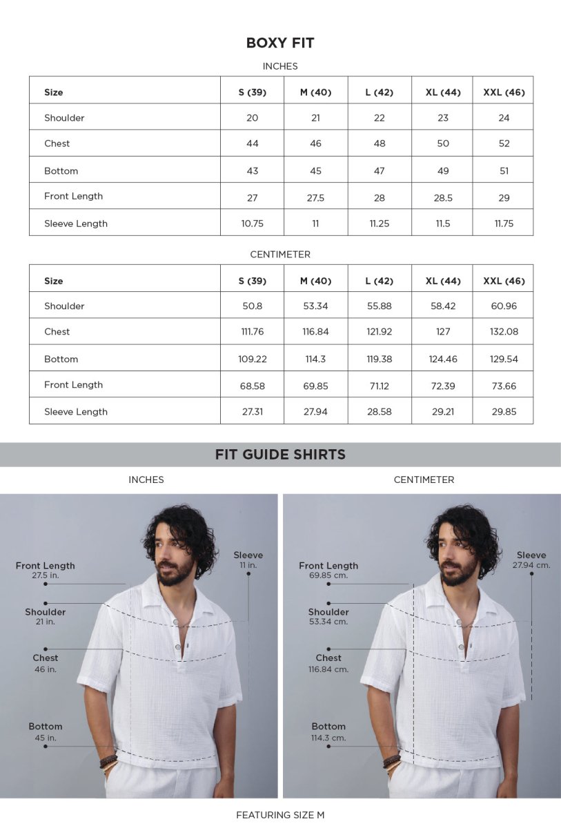 Cuban collar double fabric cotton half sleeve white shirt - overrule