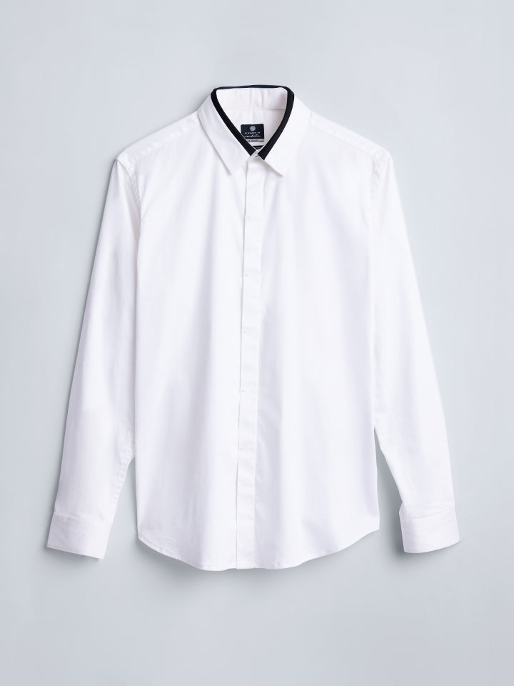 Giza Cotton White Party Shirt - Soirée