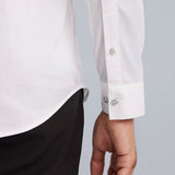 Smart Cotton Satin Stretch White Party Shirt - Soirée