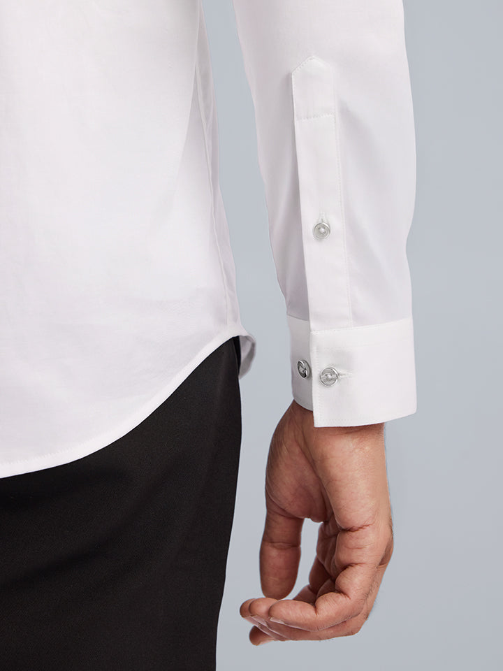 Giza Cotton White Party Shirt - Soirée