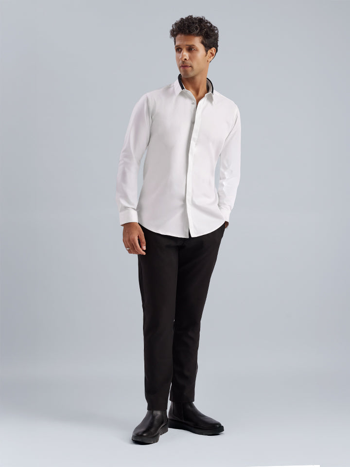 Giza Cotton White Party Shirt - Soirée
